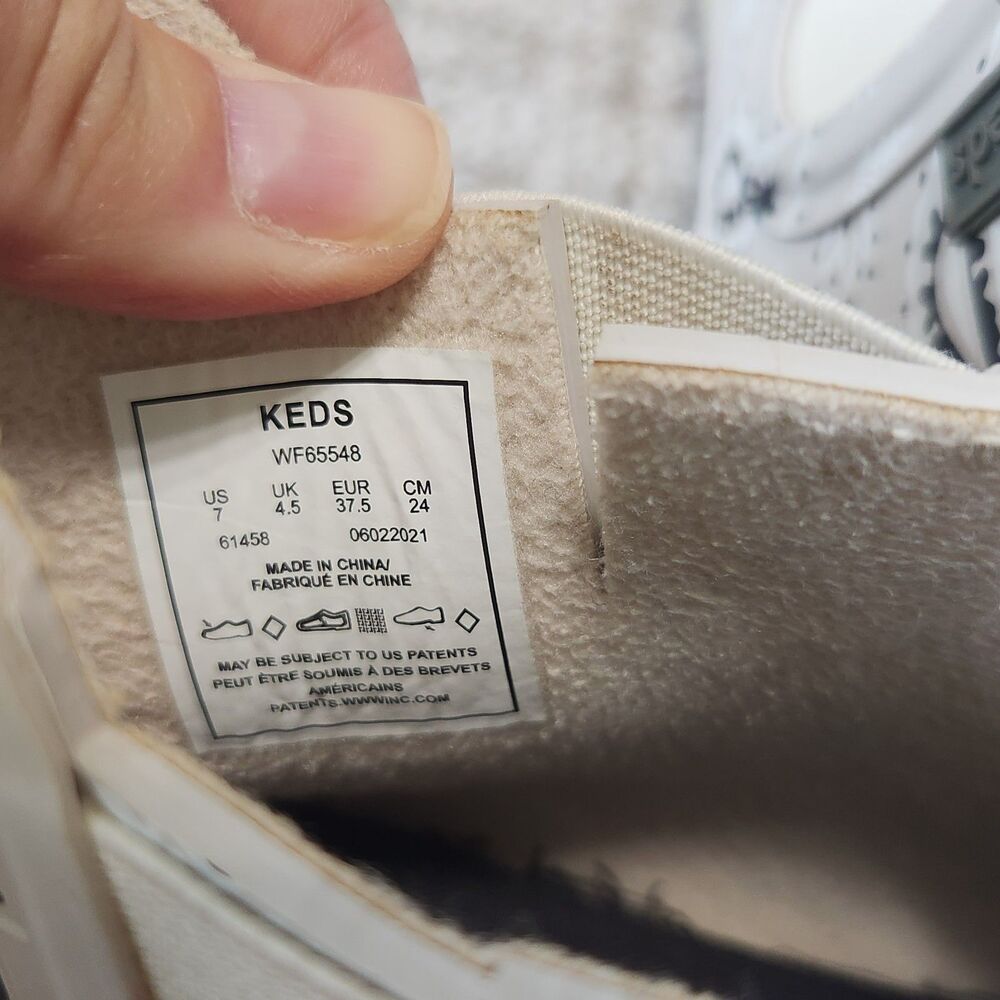 Keds women's Rowan rain boats beige bandana paisley print size 7 - Picture 2 of 9